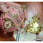 24K Gold Imperial Russian Jewelry Box with Austrian Crystals