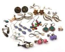 Group lot of Vintage 925 sterling silver earrings