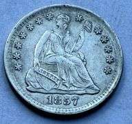 1857 Near Unc Seated Dime