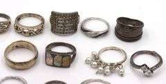 Group lot of Vintage 925 sterling silver rings