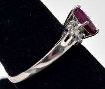 Pink Gemstone Ring with White Accents in Sterling Silver