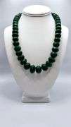 Beautiful Large 775 Cttw Natural Mined From The Earth Blue Emerald Necklace