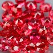 Brilliant red!!! 2.90ct diamond cut Songean Sapphire set