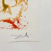 Rare Pencil Signed Salvador Dali Original Aquatint from 'Eight Mortal Sins', 1966