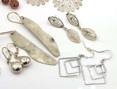 Group lot of 925 sterling silver earrings