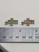 2 Pendents Over 5ctw each Sapphire on 14k white gold  cross pendent