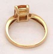 Feminine 14k YG Modern Citrine Ring
