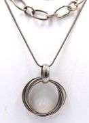 Group lot of 3 Vintage 925 sterling silver necklaces