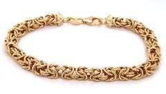 Popular 14K YG Byzantine Style Bracelet