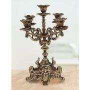 Cast Iron Bronze Candle Holder