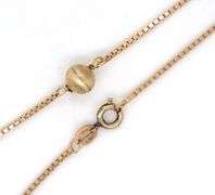 14kt Yellow gold box chain textured bead station necklace