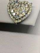 14K White Gold Round Brilliant Cut Diamond Cluster Earring