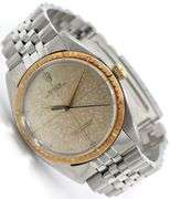 Rolex Zephyr 34mm Dial Engine Turned Bezel Oyster Perpetual Jubilee Band