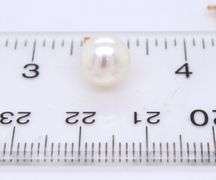 14kt Yellow gold Button pearl stud earrings
