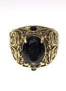 Men's 14 Kt Yellow Gold Plate 3.5 Ct Lab Simulated Diamond Ring
