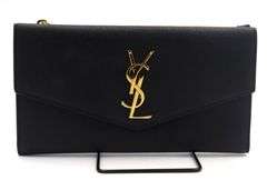 YSL Uptown Large Monogram Leather Wallet