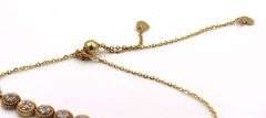 0.40ctw Round brilliant cut diamond cluster circle adjustable bracelet