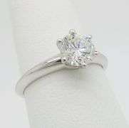 Tiffany & Co. Diamond Solitaire Ring with Original Box, Paperwork & Bag