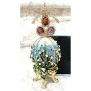24K Gold Imperial Fabergé Egg with 260 Crystals & 90 Pearls