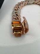 Men's Certified Diamond Puff Gucci Miami Cuban Link Bracelet ( 18 MM ) 17.00 carats of diamonds