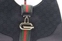 Gucci Canvas & Leather Shoulder Bag