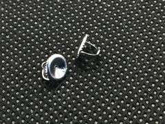 14K White Gold Round Brilliant Cut Diamond Cluster Earring