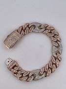 Men's Certified Diamond Puff Gucci Miami Cuban Link Bracelet ( 18 MM ) 17.00 carats of diamonds