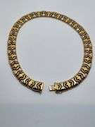 Hand made Italian two tone 14k gold necklace