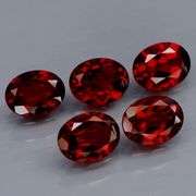 Outstanding color! 7.20ct real ruby red Garnet set!!