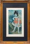 Rare Pablo Picasso Signed Offset Lithograph La Danseuse Naine, 1966