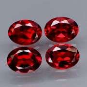 Outstanding color! 6.02ct real ruby red Garnet set!!