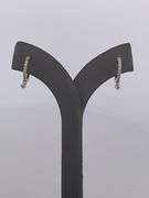 18K WHITE GOLD DIAMOND LOOP EARRINGS