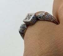 18K White Gold Princess Cut Diamond Ring