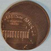 Perfectly 50% off-center Gem BU 1964-D Lincoln Cent error