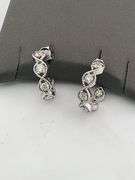 CERTIFIED BRAND NEW 18K WHITE GOLD DIAMOND EARRINGS