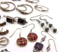 Lot of Vintage 925 sterling silver gemstone earrings