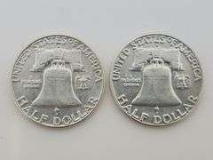 1962 D & 1963 D Franklin Half Dollars