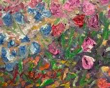 Timeless artistic treasure by Manor Shadian (1931- ) Manor Shadian Bright Flowers in the Wood