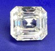 Large 5 Ct Sparkling Bright White Asscher Cut Simulated Diamond Solitaire