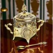 Gold Candy Dish with Glass Body