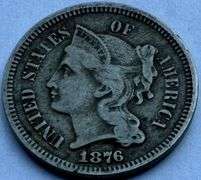 1876 3 Cent Nickel