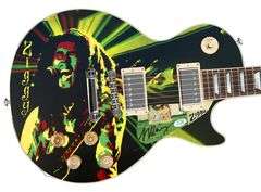 Ziggy Marley Autographed Custom Graphics 1/1 Photo Guitar ACOA