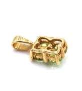 14kt Yellow gold peridot pendant