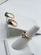 3 rings, Absolutely gorgeous 14k yellow gold and diamond cluster rings