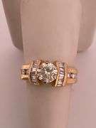 CERTIFIED BRAND NEW 14K YELLOW GOLD DIAMOND ENGAGEMENT RING
