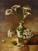 Large Still-Life Oil Painting Signed by Landry