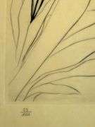 Rare Salvador Dali Pencil Signed Etching on Parchment Paper from 'Roi je t'attends à Babylone' suite