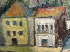 Collectible oil on canvas by Albert Goldman (1922-2011) Albert Goldman Summer in Judea