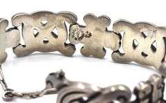 Heavy 925 sterling silver Mexico signed wide bracelet