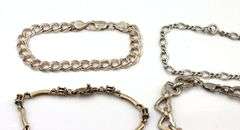 Group lot of vintage 925 sterling silver 6 bracelets